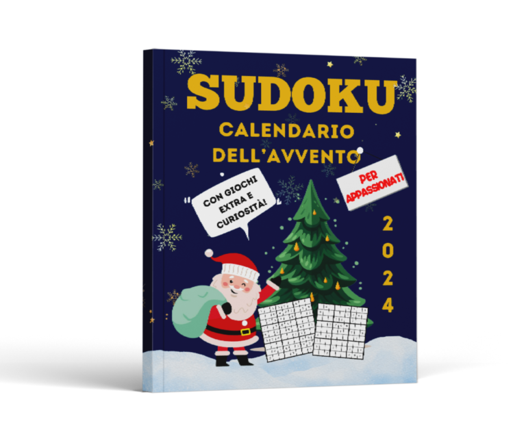 Hai una grande passione per i sudoku e ti piace risolverli in attesa del Natale?
🎄 Ecco il regalo perfetto per rendere il tuo dicembre speciale: affronta una nuova sfida al giorno con 144 sudoku e tante curiosità sul gioco per divertirti fino alla vigilia.
Immagina un dicembre dove ogni giorno ti svegli con l’emozione di una nuova sfida e una scoperta speciale. Il “Sudoku Calendario dell’Avvento per appassionati” è pensato per trasformare il tuo periodo natalizio in un’esperienza unica e indimenticabile. Allena la mente e riduci lo stress. Nelle tue mani non c’è solo un libro di puzzle per mantenere attive le tue capacità cognitive: è un viaggio emozionante che ti accompagna fino a Natale con sempre nuovi motivi per stimolarti.

Dal 1° al 24 dicembre, ogni giorno puoi risolvere 6 sudoku divisi su tre livelli di difficoltà: facile, medio e difficile. Perfetto sia per chi sta iniziando a scoprire il mondo dei “numeri singoli” (su-doku), sia per gli esperti in cerca di una nuova sfida quotidiana. Adatto alle persone adulte e anziane, per aumentare la concentrazione e potenziare la memoria. 🎅 Sentirai la soddisfazione crescere man mano che completi ogni “griglia” e vedi incrementare i tuoi progressi.

Ma c'è di più! Ogni giorno puoi scoprire una curiosità affascinante sul mondo del sudoku: fatti sorprendenti, storie interessanti, record mondiali e molto altro ancora. Queste curiosità possono arricchire la tua conoscenza sul gioco del sudoku rendendo ogni sfida ancora più coinvolgente.

Le decorazioni e i motivi festosi su ogni pagina contribuiscono poi ad avvolgerti nella magica atmosfera natalizia mentre liberi le tue capacità logiche.

E non preoccuparti di non riuscire a proseguire! Trovi tutte le soluzioni incluse, così puoi sempre verificare il tuo lavoro e andare avanti.

🎉 Non finisce qui: per continuare il divertimento, attraverso il QR code incluso, puoi avere accesso ad altre varianti di sudoku speciali, come il "cross sudoku", "hard killer sudoku", "flower sudoku" e "samurai sudoku".
Il calendario dell'Avvento per appassionati di sudoku è il regalo ideale per stimolare la tua mente mentre aspetti l’arrivo del dolce Natale.
Divertiti a risolvere 144 sudoku su 3 livelli di difficoltà.
Scopri tante curiosità interessanti sul gioco del sudoku.
Immergiti nella festosa atmosfera natalizia in attesa della vigilia.
Controlla le soluzioni incluse e prosegui con sicurezza.
Continua il divertimento con le varianti speciali di “cross sudoku” e “samurai sudoku”.
Adatto a tutti: perfetto sia per principianti che per esperti, per adulti e anziani.
🎁 Non aspettare! Ordina oggi il tuo “Sudoku Calendario dell’Avvento per appassionati” e immergiti in un dicembre pieno di giochi, curiosità e magia natalizia!