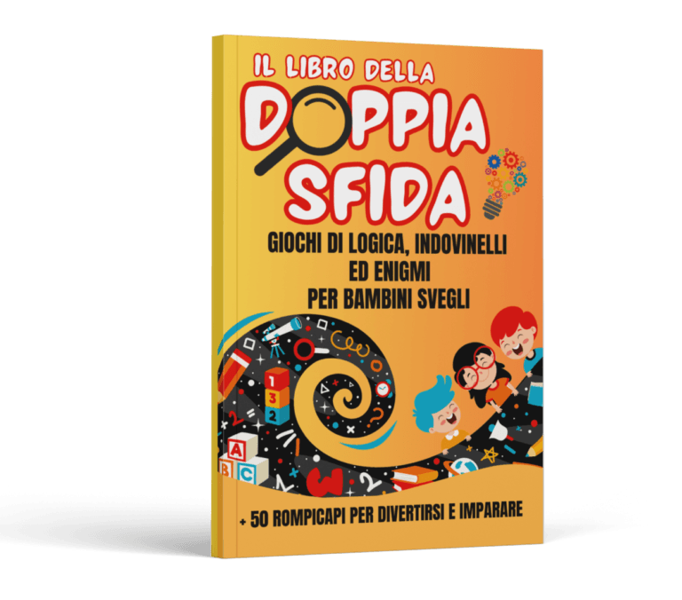 "Il libro della Doppia Sfida: Enigmi e Logica per Piccoli Campioni" 🚀🧠

Scopri il primo libro di giochi che trasforma l'enigmistica in un'emozionante gara di velocità e abilità tra amici! "Il libro della Doppia Sfida" non è solo un libro, è un'avventura interattiva dove due menti si sfidano per la vittoria, rendendo ogni sfida un'esperienza indimenticabile.
Perché scegliere "Il libro della Doppia Sfida"?
🏆 25 Sfide Competitve Uniche: Sfida dopo sfida, scopri chi tra i due concorrenti sarà il più veloce e astuto. Ogni sfida è composta da due giochi correlati, garantendo un divertimento equo e stimolante.
🤝 Gioco Interattivo e Sociale: Oltre a stimolare le abilità cognitive e logiche, questo libro promuove l'interazione sociale, consentendo ai bambini di giocare, ritagliare e competere con i loro giochi preferiti.
🧩 Variegato e Diversificato: Da rompicapi a crittografia, passando per cruciverba, offriamo un vasto assortimento di enigmi per catturare l'interesse di tutti.
🎨 Creatività al Massimo: Con pagine colorabili e ritagliabili, i bambini possono personalizzare la loro esperienza di gioco e rendere ogni sfida unica.
📚 Contenuto Extra Scaricabile: Con il "Doppia Sfida - training", il divertimento e l'apprendimento continuano ben oltre le pagine del libro.
Ideale per:
Stimolare la logica e la creatività in modo divertente e interattivo.
Offrire un'alternativa costruttiva al tempo trascorso davanti agli schermi.
Creare momenti speciali di gioco e apprendimento tra fratelli, amici e familiari.

🌟 Regala Momenti di Gioia e Sfida! Questo libro è il regalo perfetto per incoraggiare il divertimento in famiglia, migliorare le abilità di problem solving e tenere i giovani menti impegnate e lontane dagli smartphone.

💡 Illumina le giornate dei tuoi bambini con sfide che affilano la mente e rafforzano i legami. Non lasciarti sfuggire l'occasione di trasformare l'apprendimento in una gara avvincente!
⚡Clicca su “Acquista Ora” e fai decollare il divertimento con "Il libro della Doppia Sfida"! ⚡
