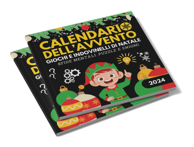 🎄 Immergiti nella magia del Natale con un gioco diverso al giorno! Stimola la mente dei tuoi bambini con divertimento e tante curiosità natalizie! 🎅
Vuoi rendere l'attesa del Natale un'esperienza indimenticabile per i tuoi bambini?
Il “Calendario Dell’Avvento Giochi e Indovinelli di Natale” è il dono perfetto che combina divertimento, sfida mentale e magia natalizia. Questo libro è ideale per bambini e adolescenti intelligenti dagli 8 anni in su. Al suo interno, per 25 giorni, troverai enigmi avvincenti di diversi tipi, giochi logici, rompicapi, indovinelli, sudoku e cruciverba, tutti a tema natalizio e creati in lingua italiana, oltre a una serie di curiosità natalizie.

Cosa rende questo libro unico?
Ogni giorno, dal 1° dicembre al 25, il tuo bambino scoprirà un nuovo gioco o indovinello, accompagnato da una curiosità natalizia che arricchirà la sua conoscenza delle tradizioni e delle storie del Natale. Non solo giochi matematici, ma anche indovinelli logici, cruciverba, puzzle di parole, sudoku, labirinti e crittogrammi. Le pagine di questo calendario dell’Avvento in grande formato (21.59 x 21.59 cm) sono decorate con simpatici festoni e disegni natalizi che rendono l'esperienza di gioco ancora più immersiva e gioiosa. Inoltre, per prolungare il divertimento fino all'ultimo dell'anno, grazie al QR code potrai scaricare e accedere ad altri 6 giochi aggiuntivi fino al 31 dicembre.

Perché scegliere questo calendario dell'avvento?
Risolvi 25 nuovi giochi di Natale: tutti i giochi sono ambientati nel magico mondo del Natale con tematiche, situazioni e personaggi natalizi. Da Babbo Natale alle calze, dalle palle di neve alla slitta, dall’albero ai regali, in ogni pagina potrai respirare l’atmosfera del Natale.
Allena la mente con una sfida al giorno di diverso tipo: con un mix variegato di rompicapi, giochi logici e di parole, enigmi matematici e cruciverba, labirinti e sudoku, i bambini svilupperanno le loro capacità cognitive divertendosi a 360°.
Stimolati con indovinelli originali e in lingua italiana: tutte le sfide, le indagini e i giochi di questo calendario dell’Avvento sono unici e originali, creati accuratamente in lingua italiana.
Apprendi tante curiosità sulle tradizioni natalizie: ogni giorno, i bambini impareranno qualcosa di nuovo sul Natale e sulle sue tradizioni, arricchendo la loro conoscenza e mantenendo viva la magia delle festività.
Controlla le soluzioni e impara dalle spiegazioni incluse: ogni gioco viene fornito con spiegazioni e soluzioni illustrate, così da imparare nuovi giochi e controllare i propri progressi.
Adatto a tutti: perfetto per bambini dagli 8 anni in su, questo calendario dell'avvento può essere utilizzato anche da tutta la famiglia, stimolando sfide a chi risolve prima l’enigma in momenti di condivisione e unione familiare.
Continua il divertimento con 6 giochi aggiuntivi: oltre ai 25 giochi principali, tramite il QR code presente nel calendario potrai accedere a 6 ulteriori indovinelli per continuare il divertimento fino all'ultimo dell'anno.
🎅🏻 Non perdere l'opportunità di rendere il Natale ancora più speciale! Acquista ora il tuo “Calendario Dell’Avvento Giochi e Indovinelli di Natale” e regala ai tuoi bambini un dicembre pieno di divertimento e apprendimento! 🎁