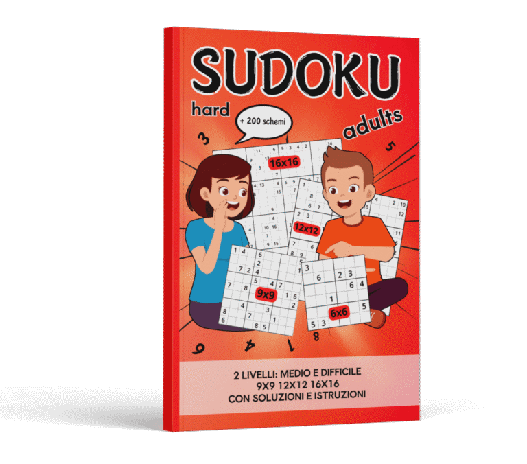 Sei pronto a mettere alla prova le tue abilità logiche con sfide sempre più avvincenti?

"Sudoku Adults Hard" è il libro perfetto per chi ama il Sudoku e vuole affrontare livelli di difficoltà medio-difficile! Con oltre 200 schemi suddivisi in griglie 9x9, 12x12 e 16x16, questo libro è progettato per chi desidera stimolare la mente e migliorare la concentrazione.

📖 Cosa troverai in questo libro?
✔️ Oltre 200 Sudoku con difficoltà crescente, perfetti per chi cerca una vera sfida.
✔️ Griglie 9x9, 12x12 e 16x16, per variare la complessità e rendere il gioco sempre più avvincente.
✔️ Istruzioni chiare, per aiutarti a padroneggiare anche le varianti più complesse.
✔️ Soluzioni incluse, così potrai sempre controllare i tuoi progressi.

🎯 Perché scegliere "Sudoku Adults Hard"?
🧠 Sfida la tua mente: Perfetto per mantenere il cervello attivo e affinare le tue capacità logiche.
🔍 Massima concentrazione: Ideale per chi ama i giochi che richiedono pazienza e strategia.
📖 Un passatempo intelligente: Rilassati e divertiti senza schermi, con un'attività stimolante e coinvolgente.
🎁 Un regalo perfetto: Ottimo per amici e familiari che adorano il Sudoku e le sfide numeriche.

Sei pronto a testare le tue abilità e spingere la tua logica al limite? Acquista ora "Sudoku Adults Hard" e preparati a un viaggio di pura sfida e divertimento! 🚀📚